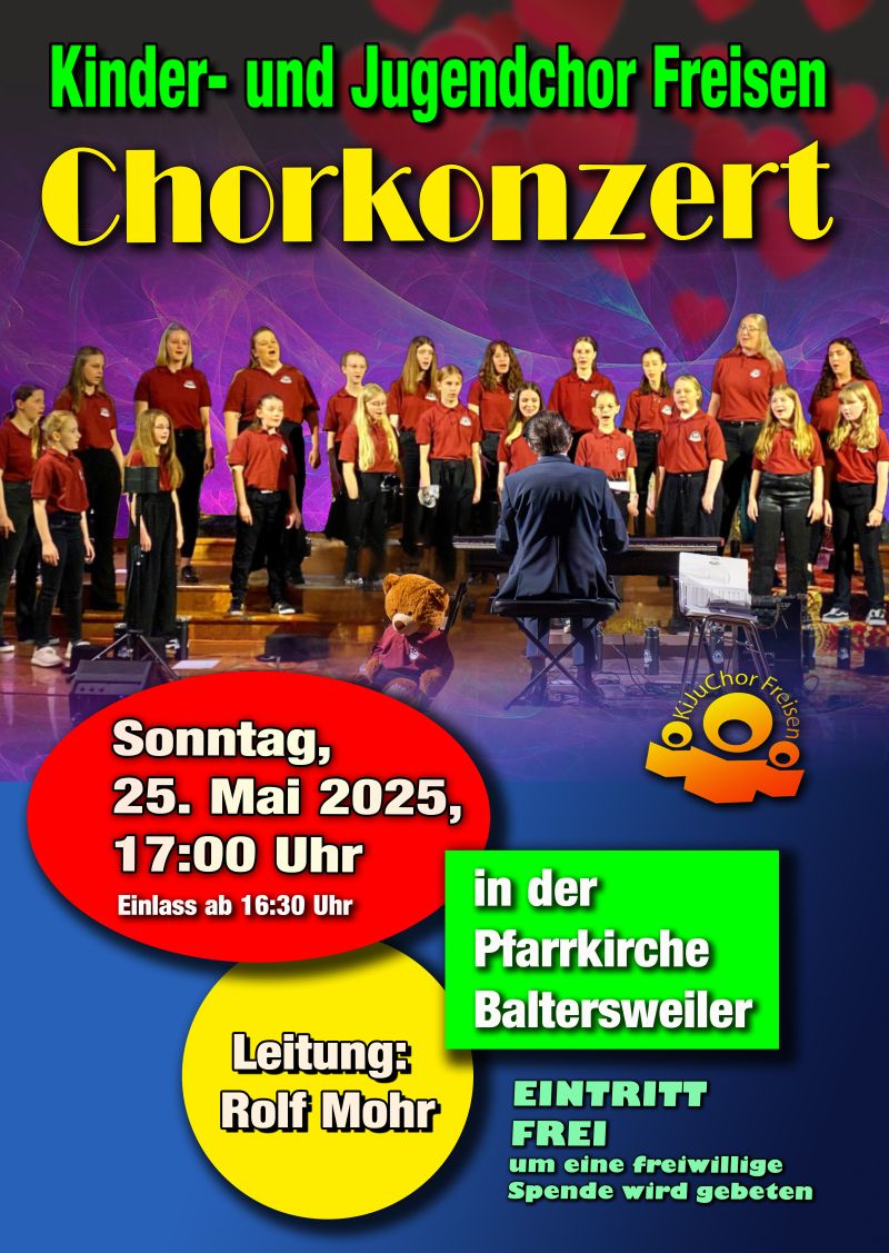 News-Beitrag mit Titel Chorkonzert in Baltersweiler mit dem Kinder- und Jugendchor Freisen 