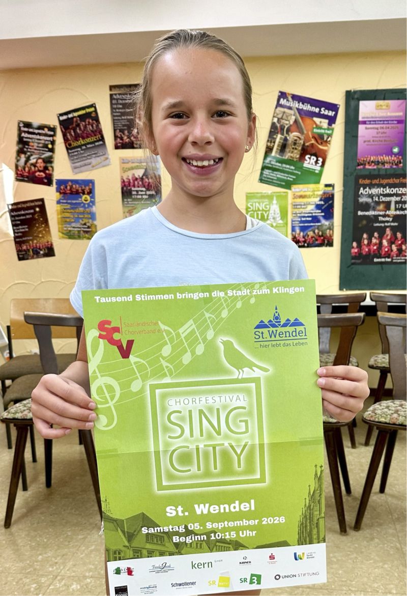 News-Beitrag mit Titel Kinder- und Jugendchor Freisen singt viermal bei Sing City 